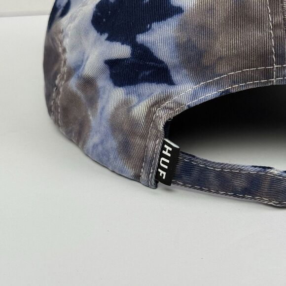 HUF SKATEBOARD CREW SPOT DYED BLUE MENS ADJUSTABLE STRAPBACK SPORT HAT 6 Panel - Picture 6 of 12